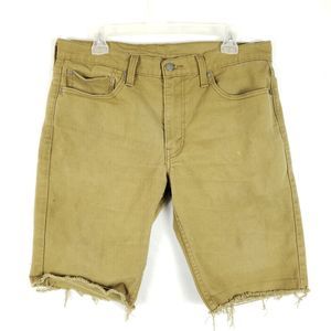 Levis 511 Cutoff Shorts Mens 34 Brown Denim Casual Summer Beach